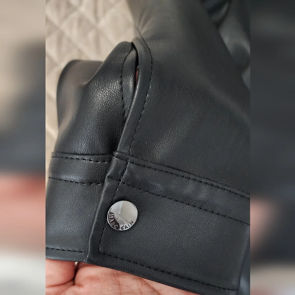 Marc Cain Black Leather Jacket - Picture 7 of 12